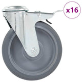 16 pcs Bolt Hole Swivel Casters 125 mm 277878