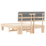 Bed Frame with Upholstered Headboard Light Grey 160 x 200 cm 877334