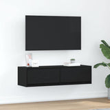 TV Cabinet Black oak 100 x 31 x 25.5 cm Engineered wood 861527