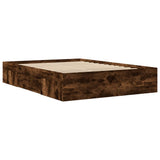 Bed Frame without Mattress Smoked Oak 120x200 cm Engineered Wood 3295482