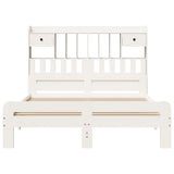 Bookcase Bed without Mattress White 140x200 cm Solid Wood Pine 3308883
