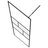 Walk-in Shower Wall Black 115 x 195 x 0.5 cm 42025250