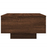 Coffee Table with LED Lights Brown Oak 55x55x31 cm 836580