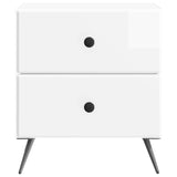 Bedside Cabinet 2 pcs High Gloss White 43 x 34.5 x 47.5 cm 895454