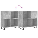 Record Cabinet Concrete Grey 84.5x38x89 cm Engineered Wood 831784