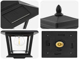 Lamp Post Set with LED Bulb 2 pcs Black 16 x 16 x 156 cm 42042691