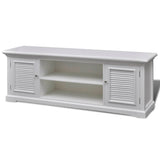 TV Stand White Wood 241373