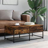 Coffee Table Smoked Oak 100x51x40 cm Engineered Wood 833972