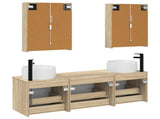 Bathroom Cabinet Set 5 pcs Sonoma Oak 53 x 15.5 x 70 cm 3406649