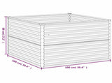 Garden Raised Bed 100 x 100 x 69 cm Galvanised Steel 152002