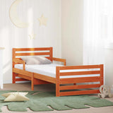 Bed Frame with Mattress Brown 80 x 200 cm Solid Pine Wood 3385957