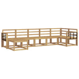 Outdoor Sofa Set 7 pcs White Solid Acacia Wood 3387953