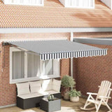Retractable Awning Anthracite and White 300 x 250 cm 3329960