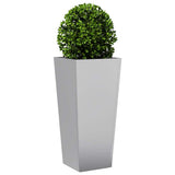 Garden Planters 35x35x75 cm 2 pcs Galvanised Steel 851091