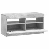 LED TV Cabinet Concrete Grey Engineered Wood 897878