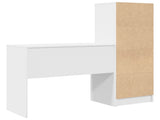 Desk with Drawer with Shelf with Storage 2 pcs White 3337321