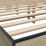 Bed Frame without Mattress Sonoma Oak 150x200 cm King Size 3280098