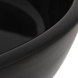 Basin Ceramic Round Black 42x12 cm 142736