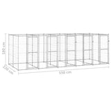Outdoor Dog Kennel Galvanised Steel 12,1 m 3082285