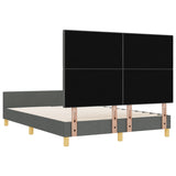 ZNTS Bed Frame Dark Grey 160x200 cm Fabric 3344740