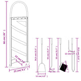 5 Piece Fireplace Tool Set 23x15x66 cm Steel 156373