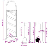 ZNTS 5 Piece Fireplace Tool Set 23x15x66 cm Steel 156373