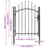 Garden Gate Woerden Steel 1x1 m Black 143058