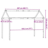 Kids' Bed Roof 207x95.5x159 cm Solid Wood Pine 846964