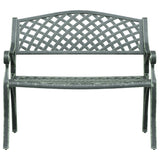 Garden Bench Green Cast Aluminium, Cast Iron Standard 317745
