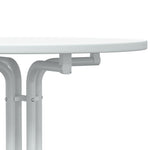 ZNTS Dining Table White Ø70x110 cm Engineered Wood and Steel 4008302