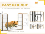 16 Panels Heavy Duty Puppy Playpen, for Small and Medium Dogs, Indoor and Outdoor Use - Grey T3398P376297
