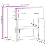 ZNTS Sideboard Grey Sonoma 80x33x70 cm Engineered Wood 816574