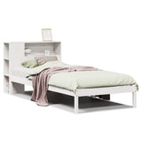Bookcase Bed without Mattress White 90x200 cm Solid Wood Pine 3321564