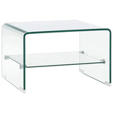 Coffee Table Clear 50x45x33 cm Tempered Glass 284744