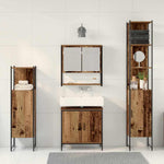 Bathroom Furniture Set with Door 4 pcs Brown 33 x 33 x 185.5 cm 3334412