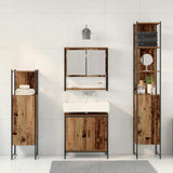 Bathroom Furniture Set with Door 4 pcs Brown 33 x 33 x 185.5 cm 3334412