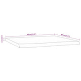 Table Top 60x60x2.5 cm Square Solid Wood Acacia Live Edge 370618