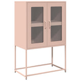 ZNTS Highboard Pink 68x39x107 cm Steel 853375