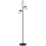 3-Light Tree Floor Lamps for Living Room, Modern Standing Lamp for Bedroom with Globe Lampshade, T3398P425131