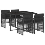 Garden Dining Set Black 3210895