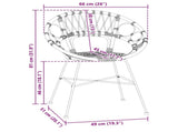 Dining Chair 2 pcs Rattan and Iron Natural 54 x 65 x 82 cm 42011560