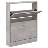 Shoe Cabinet Concrete Grey 59x17x81 cm Engineered Wood 342537