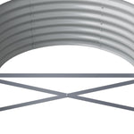 Garden Raised Bed Galvanised Steel 368x80x36 cm Grey 318929