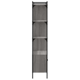 Bookcase with Doors Grey Sonoma 76.5x30x154.5 cm Engineered Wood 833351