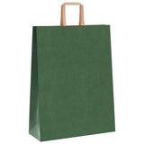 Paper Bags 250 pcs with Handles Green 32x12x42 cm 4101956