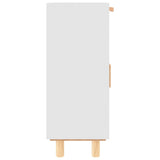 Sideboard White 60x30x75 cm Solid Wood Pine and Natural Rattan 345636