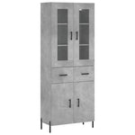 Highboard Concrete Grey 69.5x34x180 cm Engineered Wood 3198541