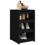 Outdoor Kitchen Cabinet MEPPEL Black 55x55x92 cm Solid Wood Pine 832343