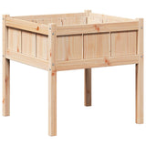 Garden Planter Nature 70 x 70 x 70 cm Solid Pine Wood 8000848
