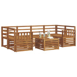 Outdoor Sofa Set 7 pcs Natural Solid Acacia Wood 3374439